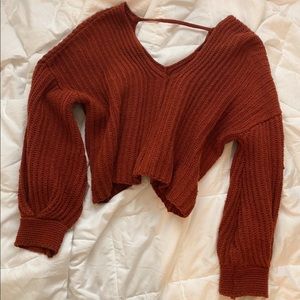 Forever 21 Oversized Rust Knitted Sweater